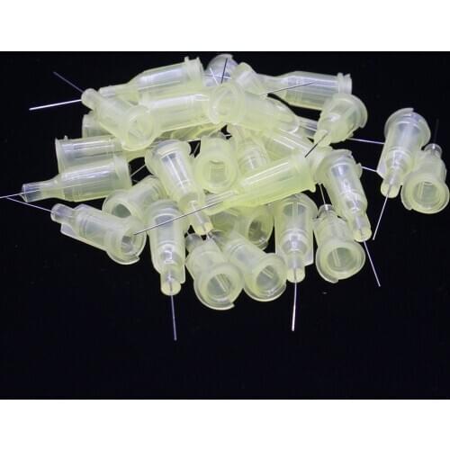 100pcs 27G Precision passivated S.S. Dispense Tip with PP Safetylok hub, 0.5" Tubing Length glue dispenser needles DropShipping