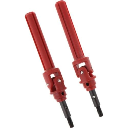 2 Pieces Red Front Drive Shaft for 1/10 Traxxas Slash 4X4 HQ727 Remote Control Short Truck Accessory - RC Car CVD Parts