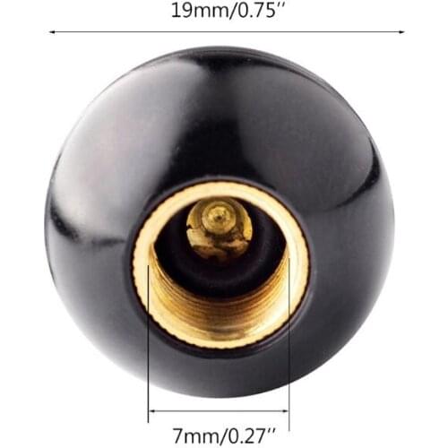 4pcs Tire Valve Stem Billiards Black 8 Ball Shape Auto Car Bike Air