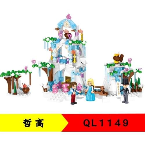 420pcs QL1149 Building Blocks Windsor Ice and Snow Series Leah Nordson Castle Puzzle Assembled Children Toy Gifts