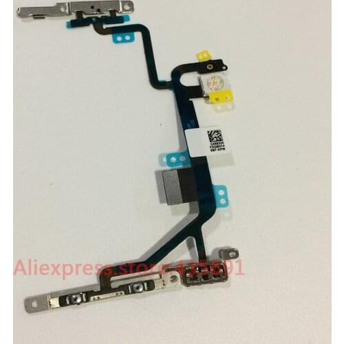 5Pcs/lot Original Power On/Off Button Volume Mute Switch Button Flex Cable with Metal Bracket For iPhone 8 4.7" Replacement Part
