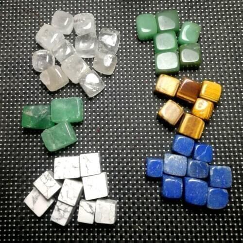 50g Natural Mineral Stones Specimens Gem Cubes Fluorit Tigers Eye Obsidian White Crystal Citrine White Turquoise Cube Decoration