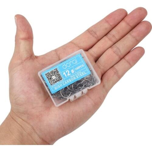 50pcs Fishing Hooks Set High Carbon Steel Sea Fishinhook Barbed Single Circle Carp Hook Fly Fishing Fishhooks Accessories