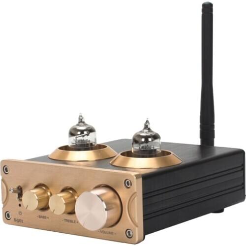 6J1 Tube Amplifier Preamplifier QCC3008 APTX Bluetooth 5.0 Gold Aluminum Chassis Preamp