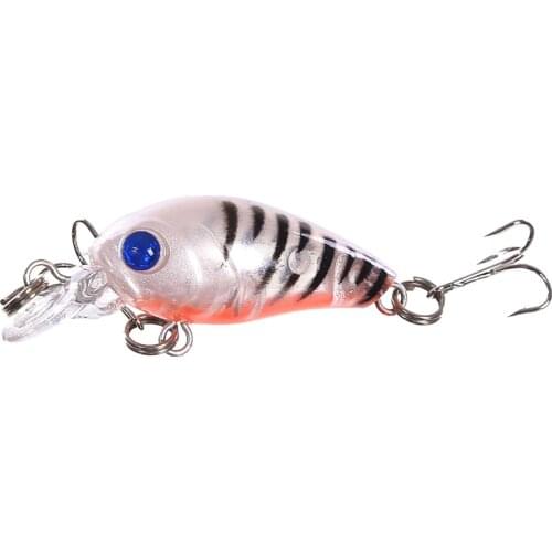 9pcs Multicolor Mini Wobble Crankbait Hard Crank Bait Tackle