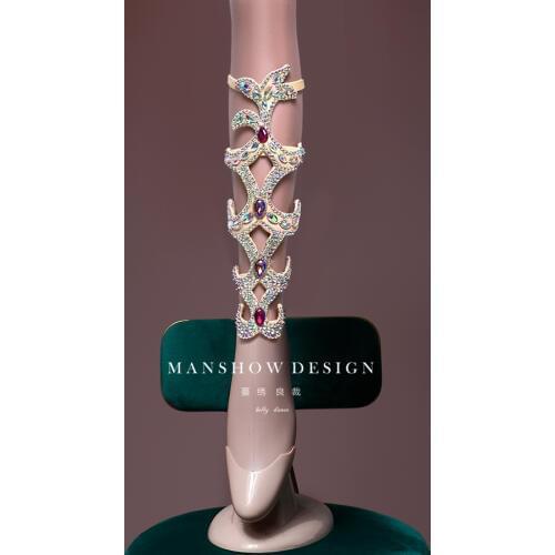 Belly Dance Jewelry Accessories 2019 New Costumes Wild Feet Ring High-End Custom Competition Super Flash Drill Leg Ring