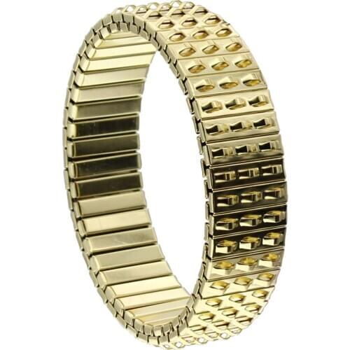 Hapiship 2018 Womens Fashion Gold Tone Bracelet Bangle Elastic 0.6" Width VJE Free Shipping