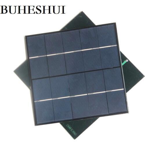 BUHESHUI 5V 4.5W Mini Polycrystalline Solar CellPanel Charger For Mobile Phone /.3.7V Battery Education 145*145MM