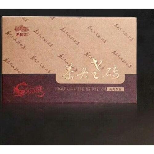 2018 Laotongzhi 9908 Ripe Puer Chinese Tea Cha Tou Old Brick Haiwan Old Comrade Shu Puer Chinese Tea 500g