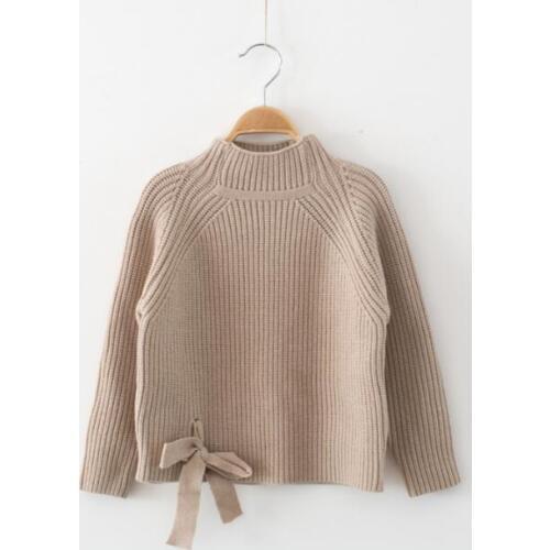 Kids Sweater Winter Warm Wool Cottons Children Clothing Tops Boys Girls Clothes Long Sleeve T shirt Bowknot Pullovers