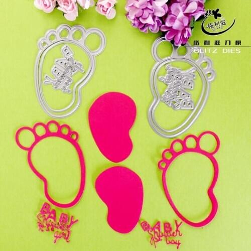 DIY cutter Baby Little Feet Metal die cutting dies stencils for DIY Scrapbooking photo album paper craft