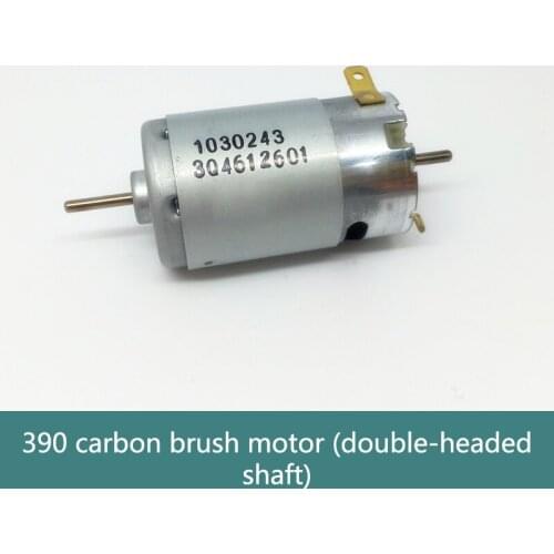 Dual Shaft 390 Carbon Brush Motor DC 12-18V 7430 rpm-11250 rpm, Mini Micro Motor with Three Pole Inner Rotor