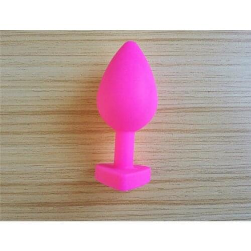 Hot Pink Silicone Anal Toys Smooth Touch Heart Butt Plug Insert Stopper,Sex Toys Sex Products Gay Erotic Adult Products ST260
