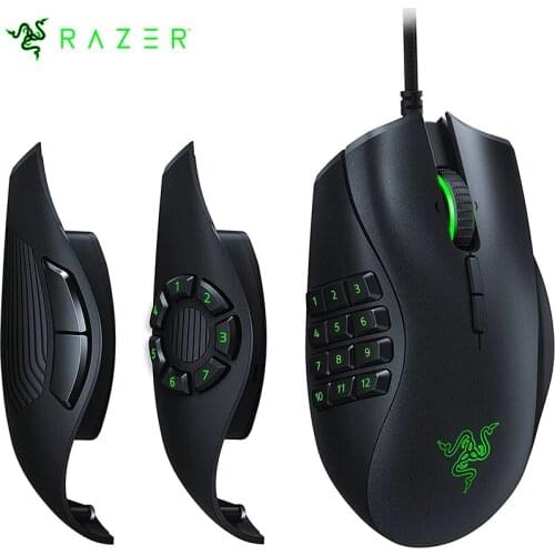 Razer Naga Trinity Gaming Mouse: 16,000 DPI Optical Sensor - Chroma RGB Lighting - Interchangeable Side Plate w/ 2, 7, 12 Button