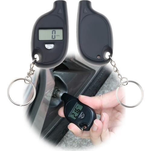 Tire pressure gauge Portable Mini keychain Style PSI, Kpa, Bar Pressure Gauge Tire air pressure test Meter digital display