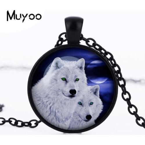 Animal Pendant wolf necklace couple wolf jewelry Loyalty necklace Loyalty pendant wolves jewelry HZ1