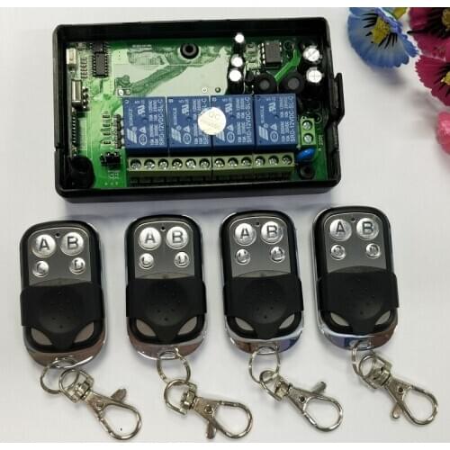 AC 85V~250V 110V 220V 4CH Wide Voltage Multi-Function RF Wireless Remote Radio Switch Remote Light Switch Wireless Receiver