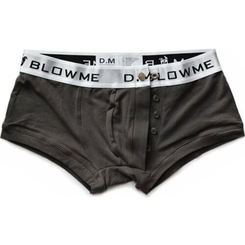 Mans underwear underpants gay ropa interior hombre boxershorts button boxer men cotton underwear calzoncillos hombre cuecas