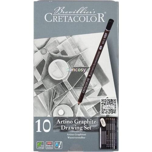 Cretacolor Artino Drawing Set, Artino Water-Soluble Graphite 10-Piece Set (400 21)