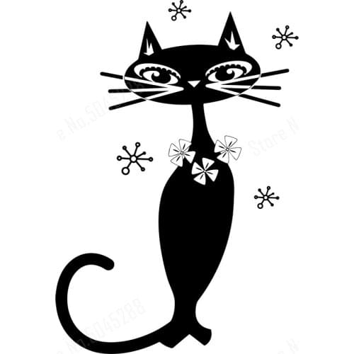 Cute Cat Car Decal Cartoon Car Sticker Window Door Nice Decorative Car Animal Pet Sticker H057