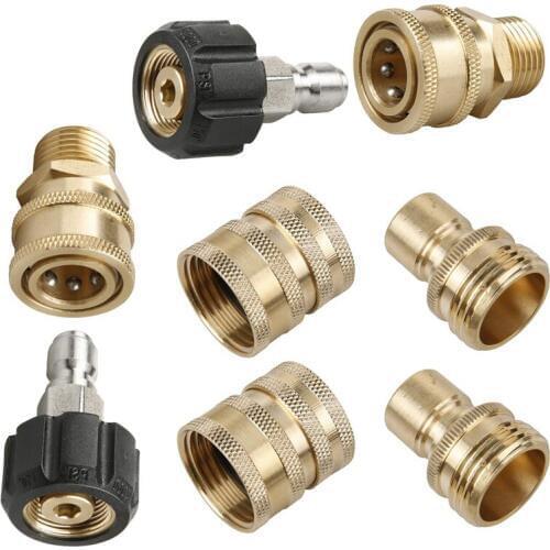 Pressure Washer Adapter Set,Quick Disconnect Kit, M22 Swivel To 3/8 inch Quick Connect, 3/4 inch To Quick Release, 8-Pack