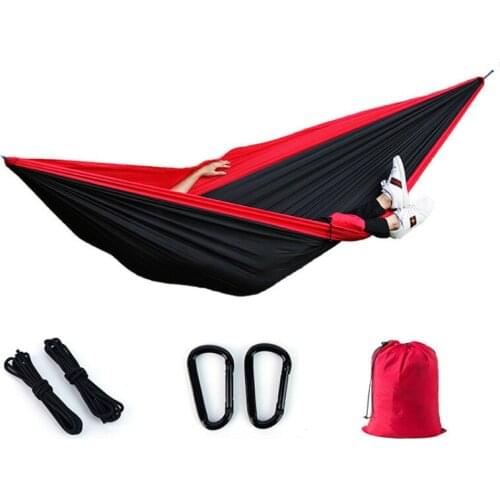 New Outdoor Swing Hammock Rural Style Double Nylon Anti-rollover Bed Fashion Portable Garden Picnic Camping Leisure Swing Chair