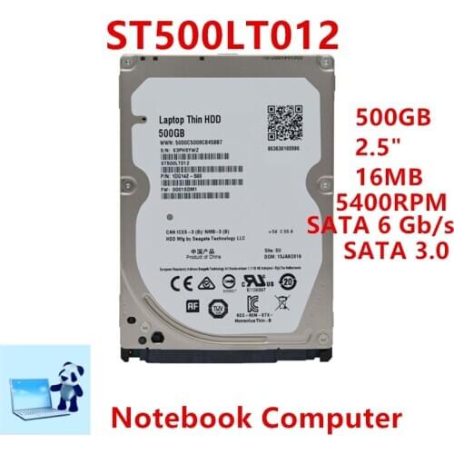 New HDD For Seagate Brand 500GB 2.5" SATA 6 Gb/s 16MB 5400RPM For Internal Hard Disk For Laptop Hard Drive For ST500LT012
