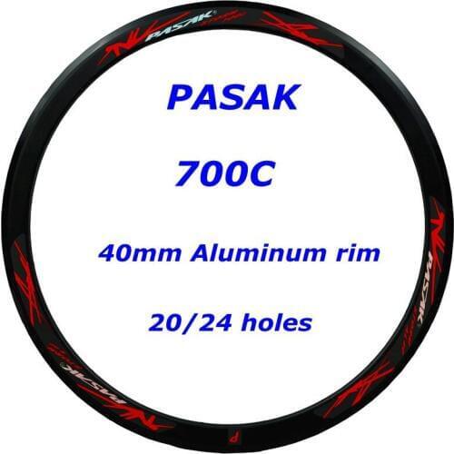 700C road bike rims wheel rims 20 holes 24 holes method mouth aluminum alloy 40MM 660g double knife ring