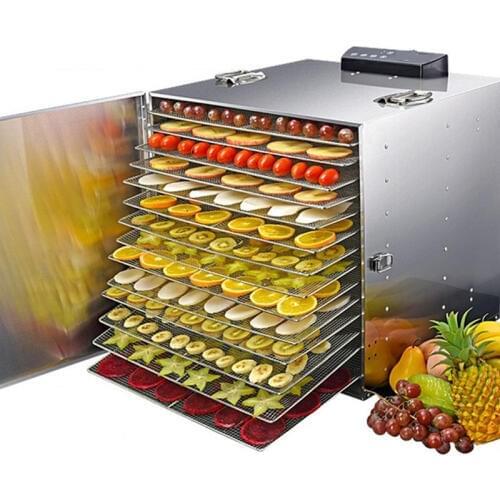 8/10/12/16/20 Layer Commercial Professional Fruit Food Dryer 110V 220V Food Fruit Vegetable Pet Meat Air Dryer Food Dehydrator