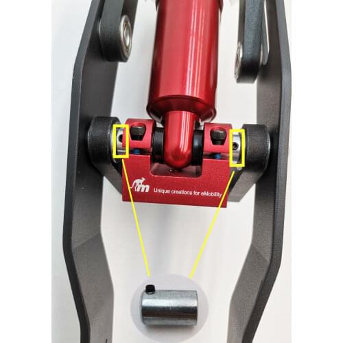 Anti-theft screw is used exclusively for Monorim front suspension