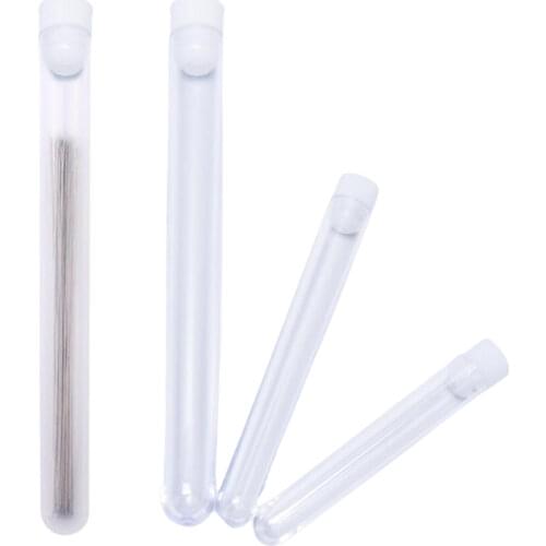 10PCS Clear Plastic Embroidery Felting Sewing Needles Container Pin Needle Storage Tubes Bottle Holder Storage Cases
