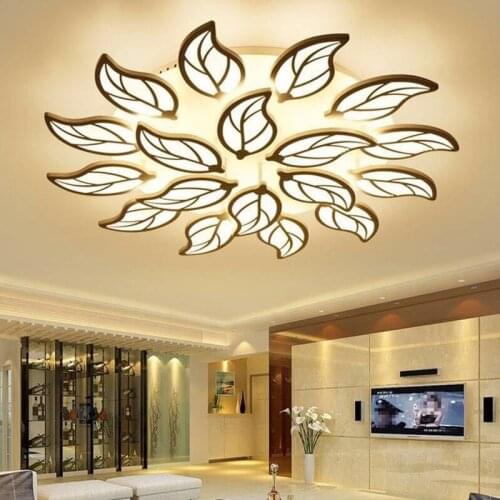 LED ceiling lamp study bedroom ceiling lamp leaf shape LED chandelier living room lamp hotel lighting WF