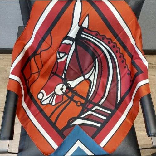 Heavy 100% Silk Scarf Shawl Women Fashion Square Neckerchief Necktie Foulard 35"