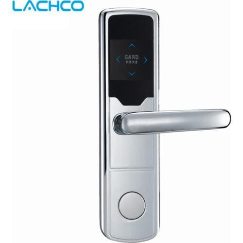 LACHCO Electronic Card Door Lock Smart Digital RFID Card Lock For Home Hotel Office Room Free-Style Handle L16043BS
