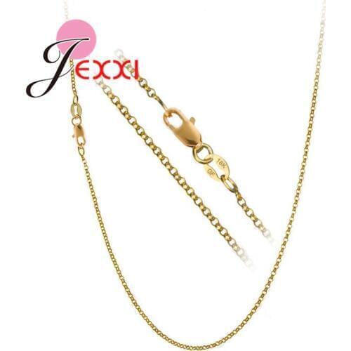 1PC Nice Accessories Findings 16"-30" Necklace Chains O Genuine Gold Filled Link Rolo Chain+Lobeter Clasp Pendant Cheap