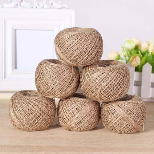 100M/Roll Long Jute Twine Natural Burlap Linen Cord Rustic Hemp Rope Gift Packing String Thread For DIY Home Decor Accessories