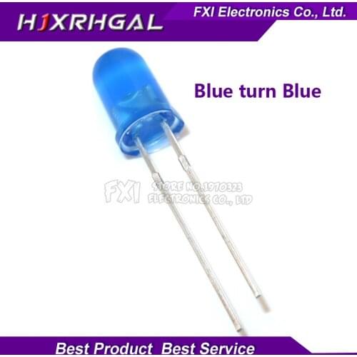100pcs Blue light-emitting Blue turn Blue 5mm led new original