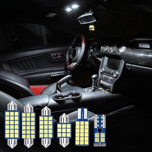 3pcs LED Bulbs Car Interior Lighting Kit White Reading Lamp Fit For Ford Mustang 2010 2011 2012 2013 2014 2015 2016 2017 2018