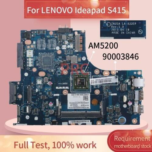 90003846 For LENOVO Ideapad S415 AM5200 Laptop motherboard LA-A331P DDR3 Notebook Mainboard