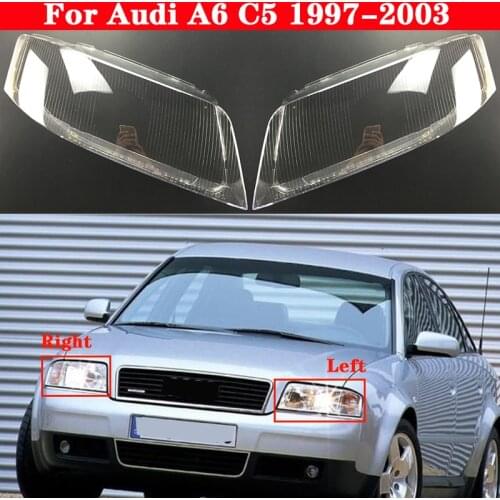 Car Front Headlight Cover Headlamp Lampshade Lampcover For Audi A6 C5 1997-2003 Head Lamp light Covers glass Lens Shell Caps