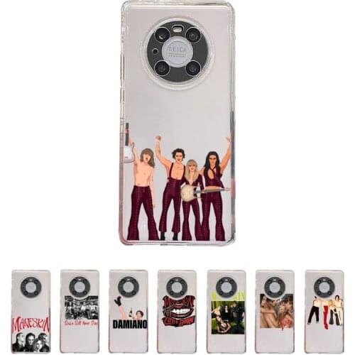 Maneskin Damiano David Phone Case Transparent For Huawei honor V 40 30 20 X note 10 pro lite max s Soft TPU Clear Mobile bags