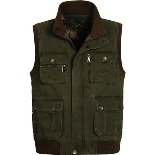 Men Vest With Many Pockets 2020 Male Casual Photographer Work Sleeveless Jacket Multi Pocket Waistcoat Plus Size 6XL