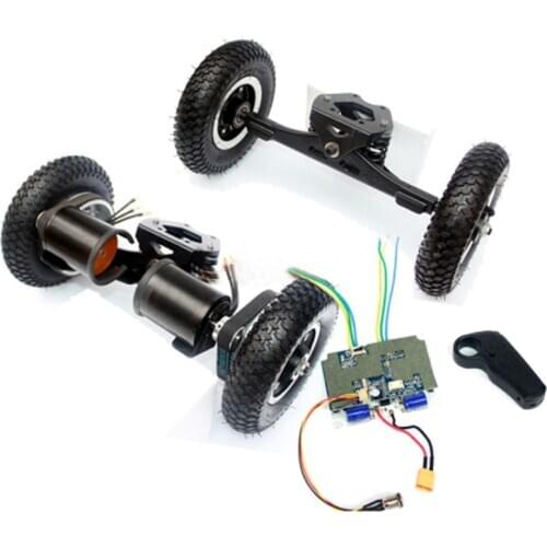 Dual Drive 11inch Truck Electric Skateboard Brushless Motor 8inch Whlees Off Road Skateboard Belt Drive Bridge +remote control