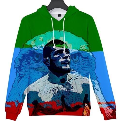 Khabib Nurmagomedov 3D Hoodies Sweatshirt Male/Female Autumn/Spring Popular Khabib Nurmagomedov Hooded 3D Teenage Tops