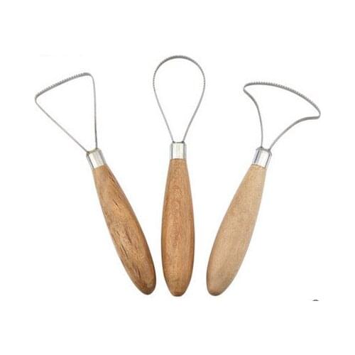 Pottery & Ceramics tools Soft pottery clay sculpture knife wooden tools DIY material 02