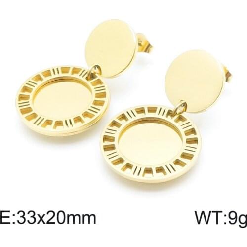 Fashion Stainless Steel Jewelry Stud Earrings For Woman & Girl Party Gift Free Shipping Joyas Store EBJZBTBD