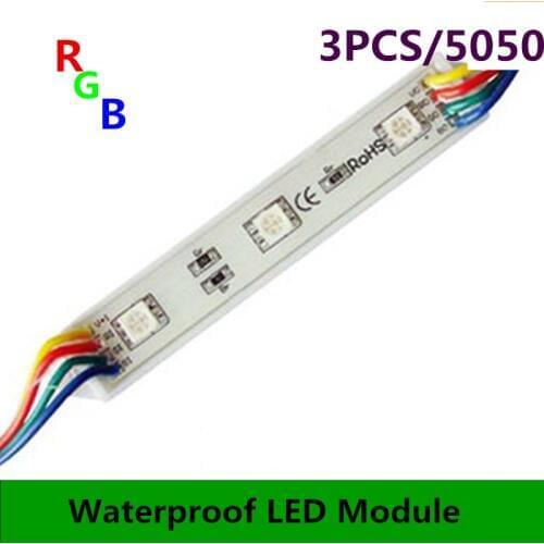 LED RGB color changing module for channel letter or LED sign 3 LED RGB/cold white/ warm white SMD 5050 waterproof 1000pcs/lot