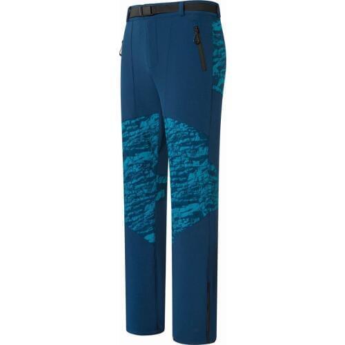 2019 New Men Hiking Pant Softshell Fleece Trouser Windproof Water Repellent Outdoor Sport Wear Camping Riding Climbing Mountain