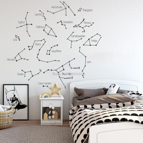 Constellation Wall Decals - Constellation Walls Decor Zodiac Star Decal Decor Constellation Wall Sticker Art DIY Bedroom LC1828
