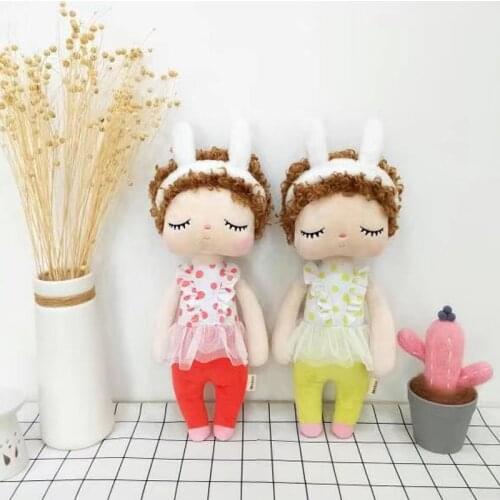 2020 NEW Metoo Angela Dolls Cute Curly Fashion Doll Lovely Baby Toy Stuffed Animal Kawaii For Kids Soft Plush Toy Christmas Gift